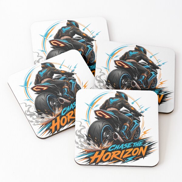 Item preview, Chase the Horizon Sportbike Racing Motorcycle Rider Speed Graphic Art designed and sold by inkoutninja.