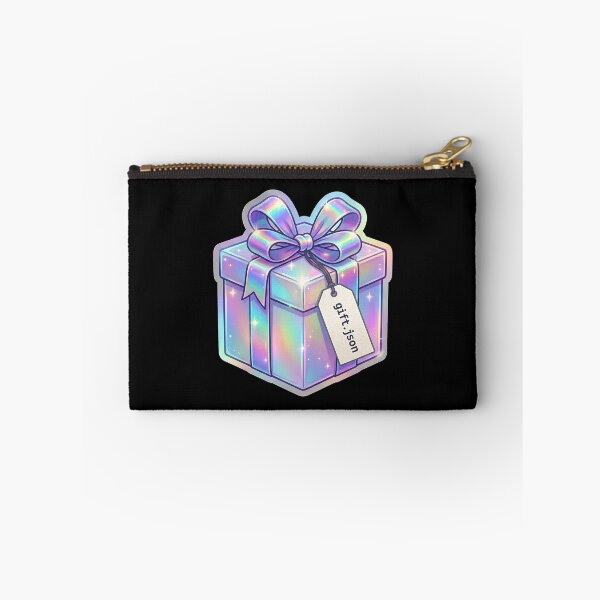 Aperçu de l'œuvre Gift.json holographique - Autocollant développeur irisé créée et vendue par TheCalmEdit.
