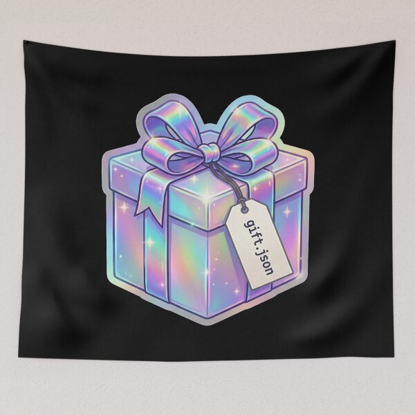 Item preview, Holographic gift.json - Iridescent Developer Sticker designed and sold by TheCalmEdit.