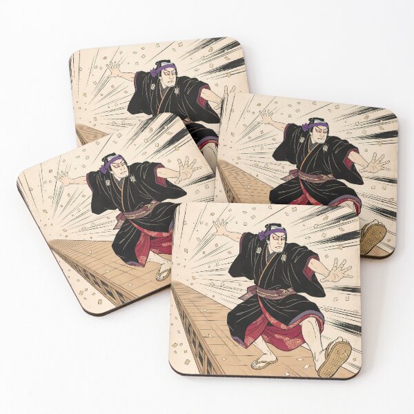 Item preview, Kabuki Actor Leaping Along the Hanamichi Stage designed and sold by TokyoUkiyoHouse.