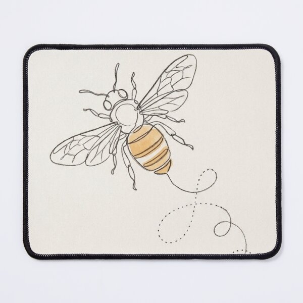 Item preview, Honeybee in Flight | Minimalist Cottagecore Line Art Print designed and sold by Zaramodo.