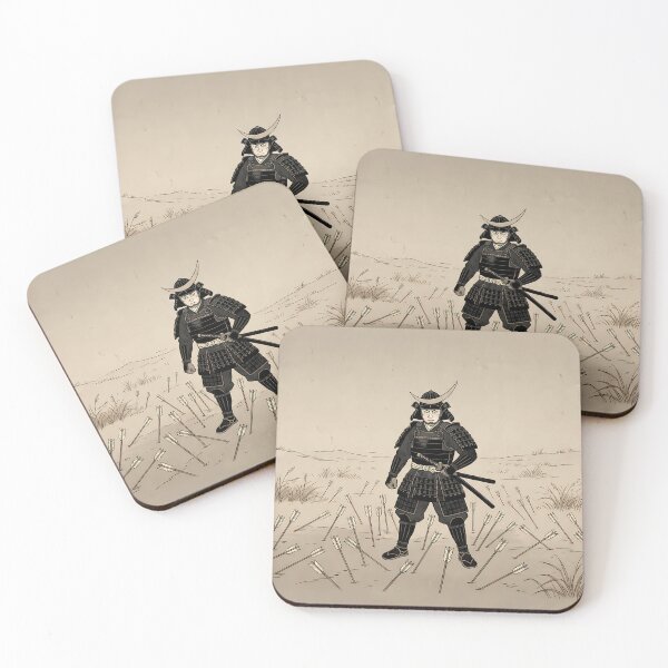 Item preview, Lone Samurai Standing Firm Amid Falling Arrows designed and sold by TokyoUkiyoHouse.