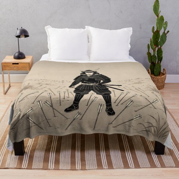 Item preview, Lone Samurai Standing Firm Amid Falling Arrows designed and sold by TokyoUkiyoHouse.