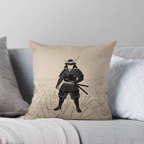 Item preview, Lone Samurai Standing Firm Amid Falling Arrows designed and sold by TokyoUkiyoHouse.