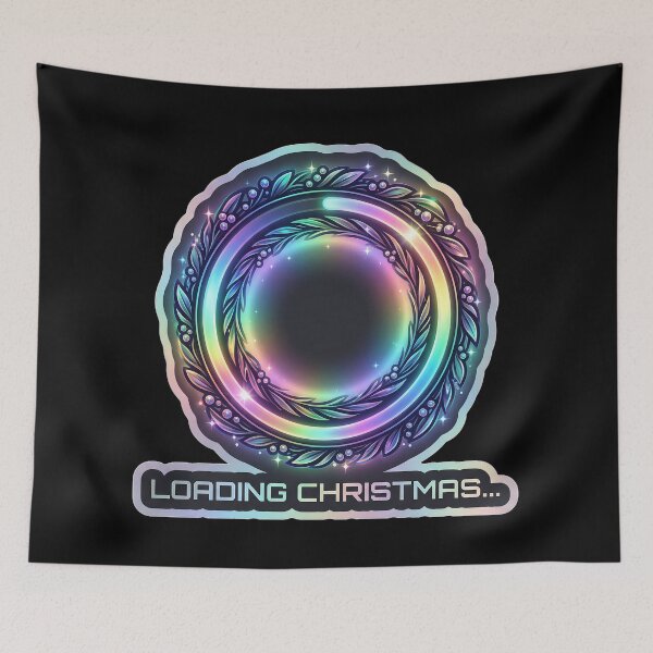Item preview, Loading Christmas - Holographic Spinner Sticker designed and sold by TheCalmEdit.