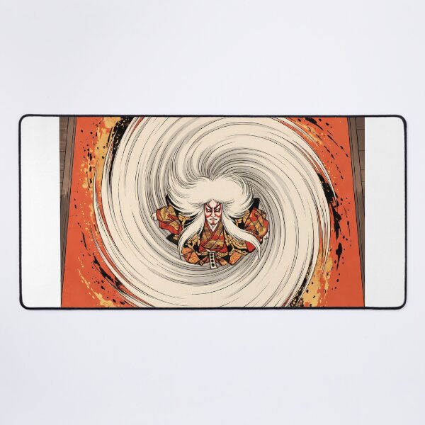 Item preview, Kabuki Lion Dancer in Whirling Hair Vortex designed and sold by TokyoUkiyoHouse.