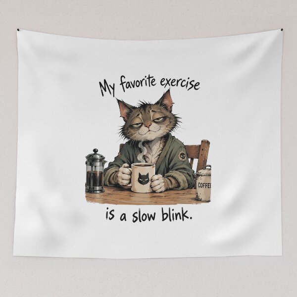Item preview, My favorite exercise is a slow blink. (Positive) designed and sold by Birdie and Flynn.