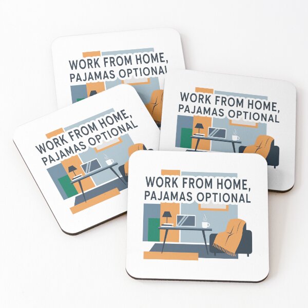 Item preview, Work From Home Pajamas Optional Cozy Office Desk And Laptop designed and sold by ThreadQuirk.