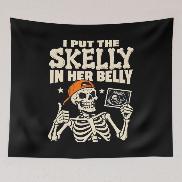 Item preview, Humorous Skeleton Pregnancy Announcement Art designed and sold by GiaoCalonas.