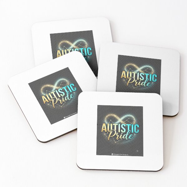 Item preview, Autistic Pride Infinity Spectrum Constellation Space Gold Turquoise designed and sold by MalickaArt.