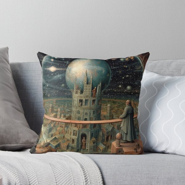 Item preview, Surreal Medieval Tower Glass Sphere Cosmos Old Master Style Art designed and sold by Virtuoussignal.