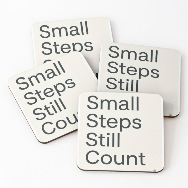 Item preview, Small Steps Still Count | Calm Typography Motivation Print designed and sold by Zaramodo.