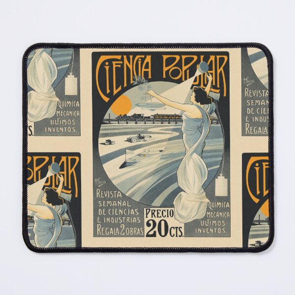 Item preview, Ciencia Popular Science Magazine Cover designed and sold by artofuniverse.