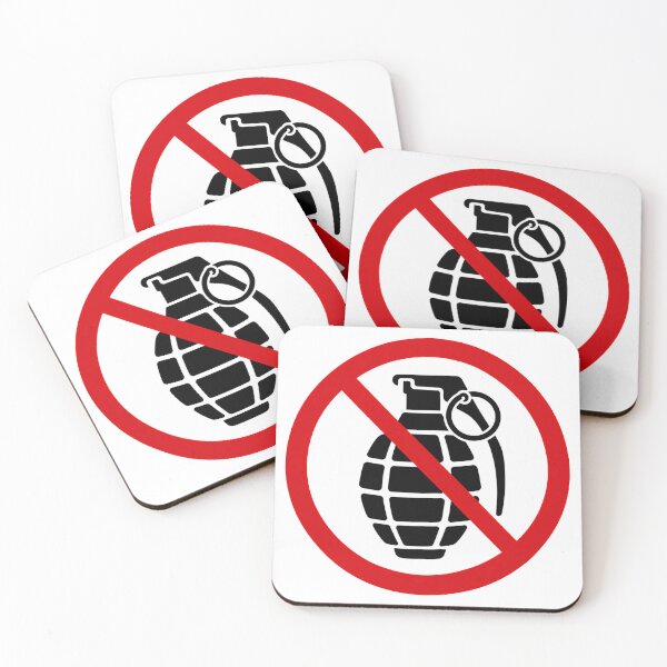 Item preview, No Grenades Allowed Funny Prohibition Sign designed and sold by MonkiFlipp.