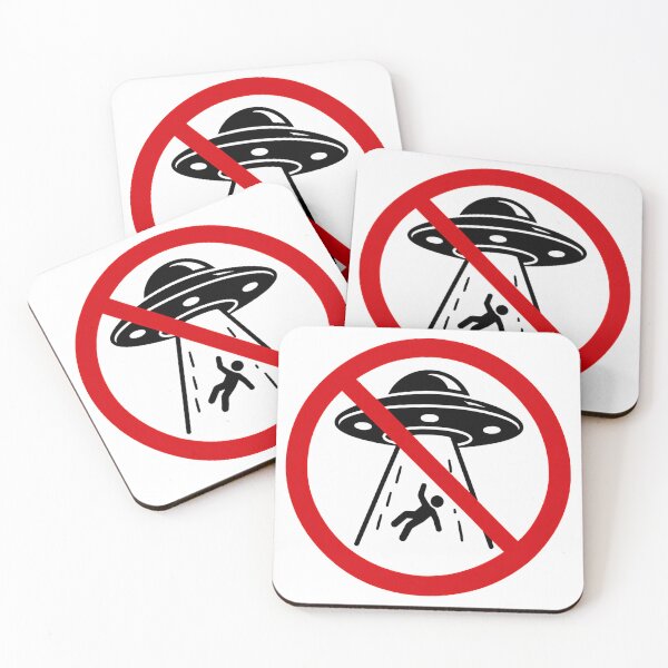 Item preview, No UFOs Allowed Funny Alien Prohibition Sign designed and sold by MonkiFlipp.