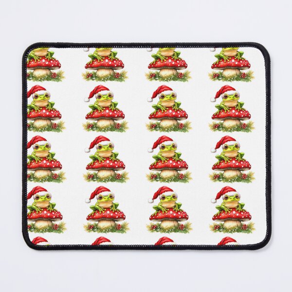 Item preview, Cute Christmas Frog on Mushroom Sticker designed and sold by konyaaa.