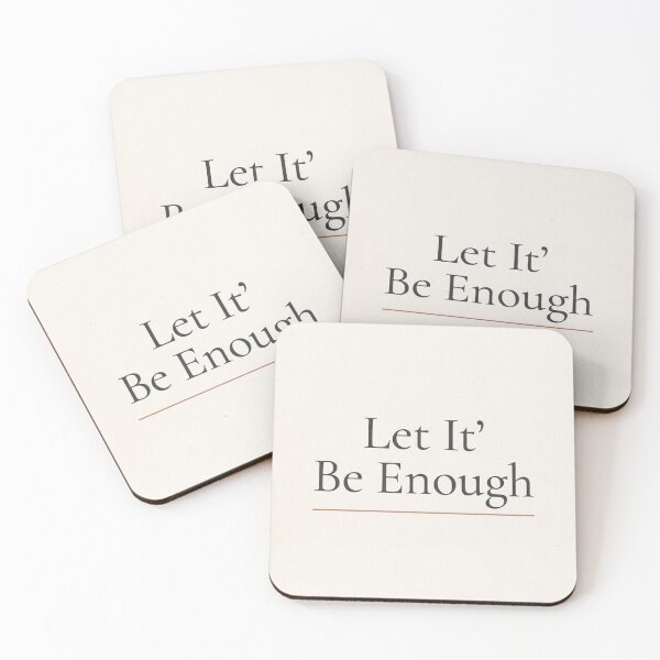 Item preview, Let It Be Enough | Calm Typography Mindfulness Quote Print designed and sold by Zaramodo.