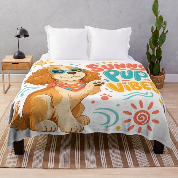 Item preview, Sunny Pup Vibes Cute Dog Sunglasses Summer Puppy Positive Vibes Art designed and sold by inkoutninja.