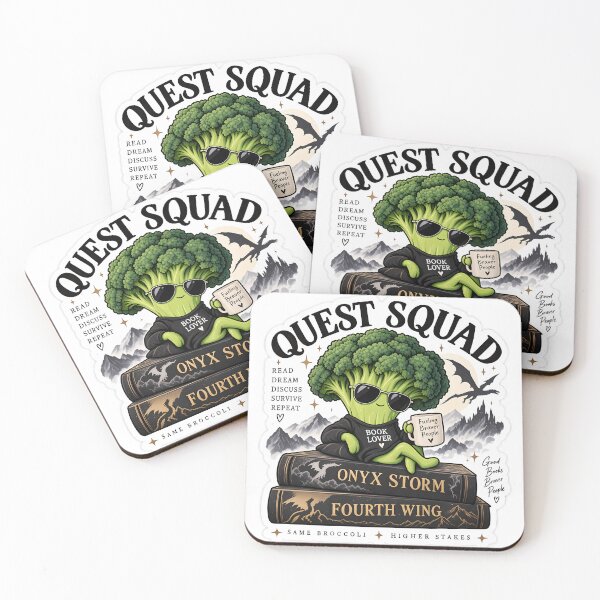 Item preview, Quest Squad Broccoli Onyx Storm Fourth Wing Book Lover designed and sold by NCNGDESIGN.