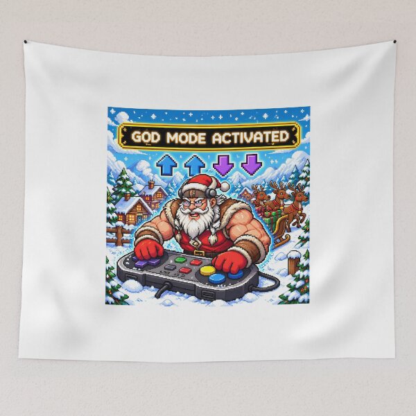 Item preview, Santa Plays on God Mode designed and sold by DaddyDoodleCo.