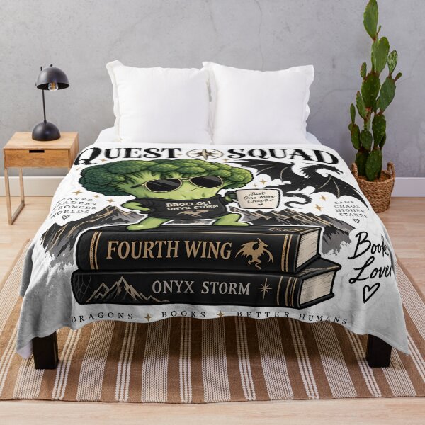 Item preview, Quest Squad Broccoli Onyx Storm Fourth Wing Book Lover designed and sold by NRSROTE.