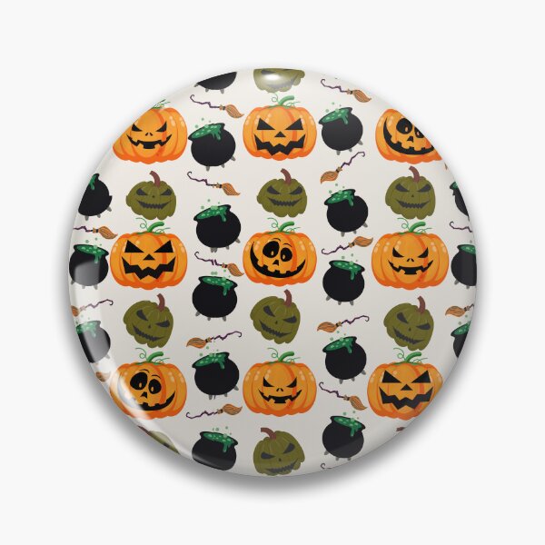 Item preview, Spooky Halloween Pumpkin Patch & Witch's Cauldron Pattern designed and sold by Whimsyduck.