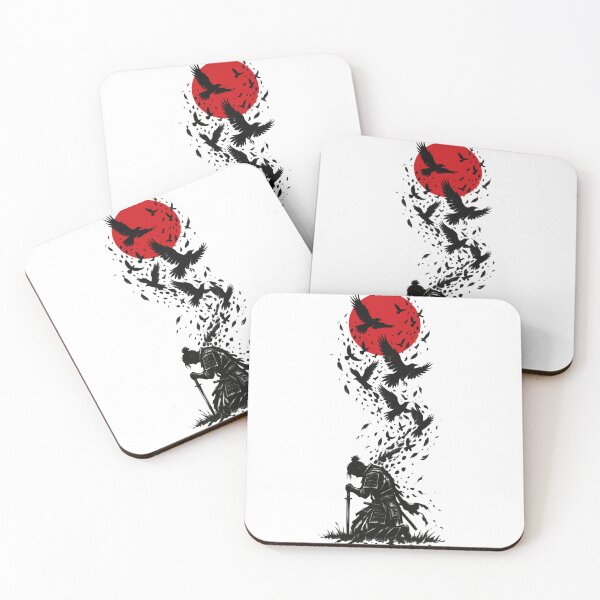 Item preview, Fallen Ronin Crow Storm Red Sun Japanese Art designed and sold by codex401.