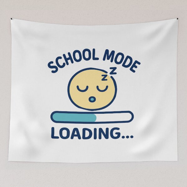 Item preview, School Mode Loading Sleepy Face With Progress Bar Humor designed and sold by ThreadQuirk.
