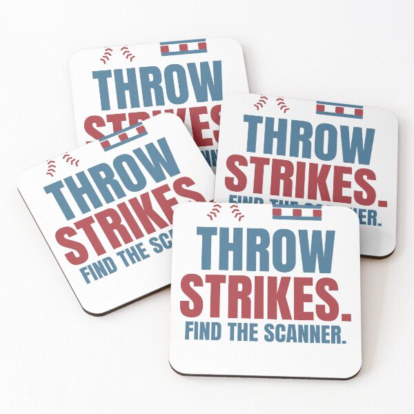 Item preview, Throw Strikes. Find the Scanner. Funny Baseball Warehouse Shirt designed and sold by Dock & Diamond Co..