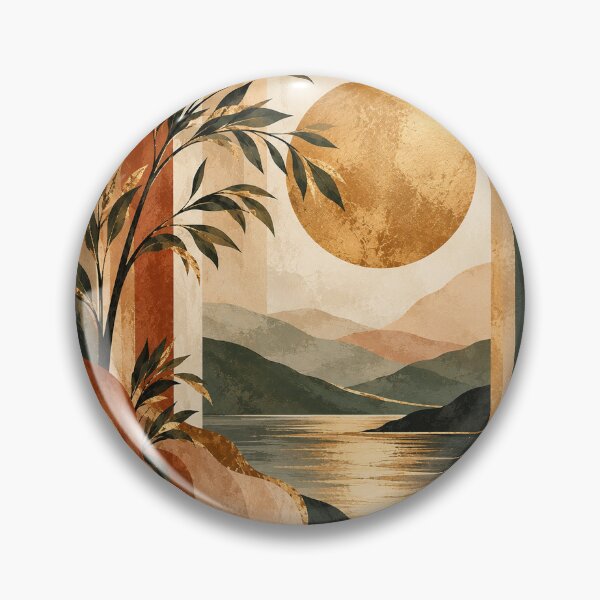 Item preview, Golden Archway Sunset Lake Abstract Landscape Art designed and sold by Otaku-Addiction.
