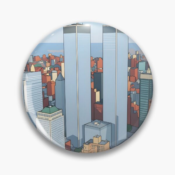 Item preview, Retro NYC Skyline with Twin Towers designed and sold by Daniela`s shop.