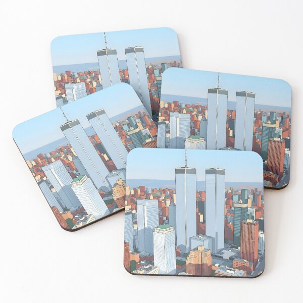 Item preview, Retro NYC Skyline with Twin Towers designed and sold by Daniela`s shop.