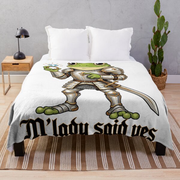 Item preview, M'lady Said Yes Medieval Frog Knight Engagement Humor designed and sold by andre-hollow.
