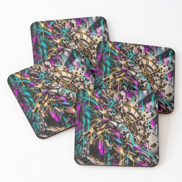 Item preview, Fractured Rhythm – Dark Urban Graffiti Abstract Art designed and sold by Personiq Kaleido.