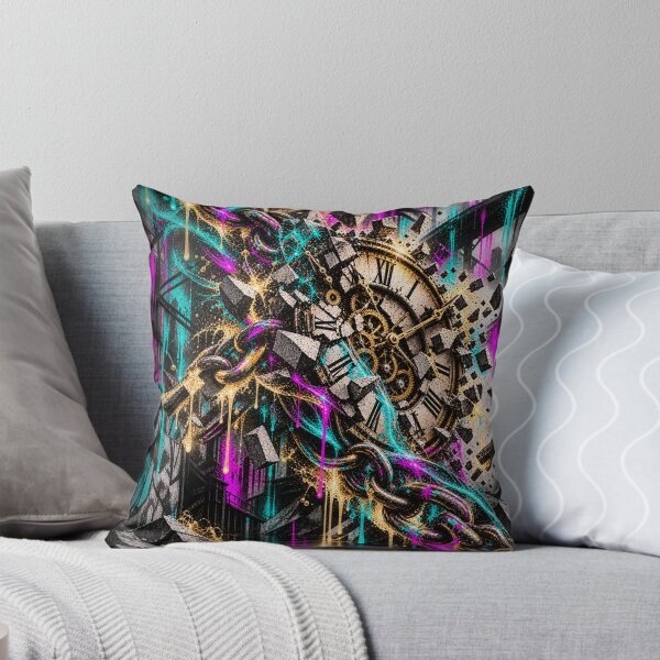 Item preview, Fractured Rhythm – Dark Urban Graffiti Abstract Art designed and sold by Personiq Kaleido.
