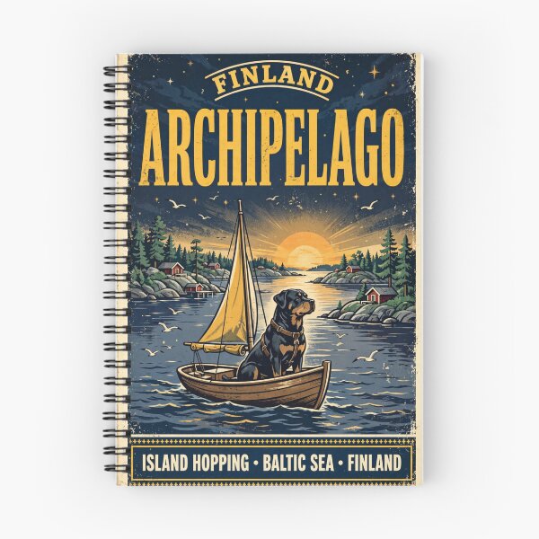 Item preview, Finland Archipelago Vintage Poster - Rottweiler Sailing - Baltic Sea 1950s designed and sold by SisuPrintsCo.