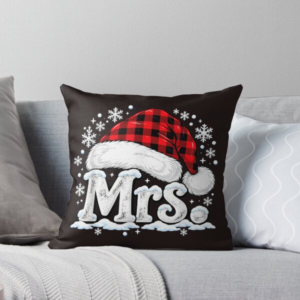 Item preview, Mrs Red Buffalo Plaid Santa Hat Couples Matching Christmas designed and sold by mari-kayden.