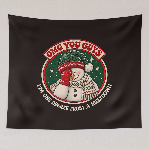 Item preview, OMG You Guys I'm One Degree From A Meltdown Snowman Christmas designed and sold by mari-kayden.