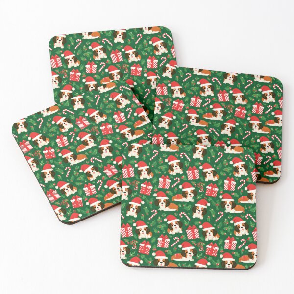Item preview, Cute Christmas Puppy Santa Hat Pattern designed and sold by NicolasGlowArt.