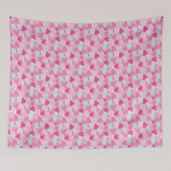 Item preview, Strawberry Surprise in pink and green designed and sold by Quiet Waters Design.