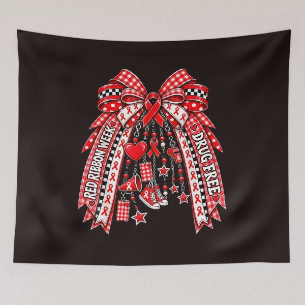 Item preview, Red Ribbon Week Bow Charms Drug Free Teacher Men Women Kids designed and sold by mari-kayden.