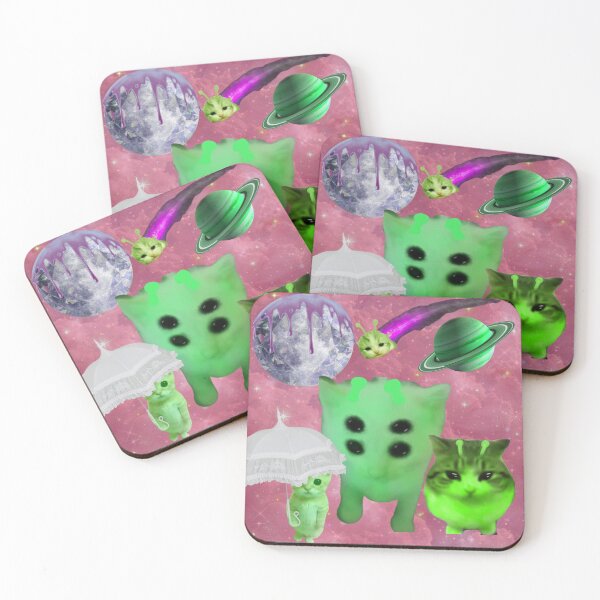 Item preview, alien kitty and friends designed and sold by bukopandangirl.