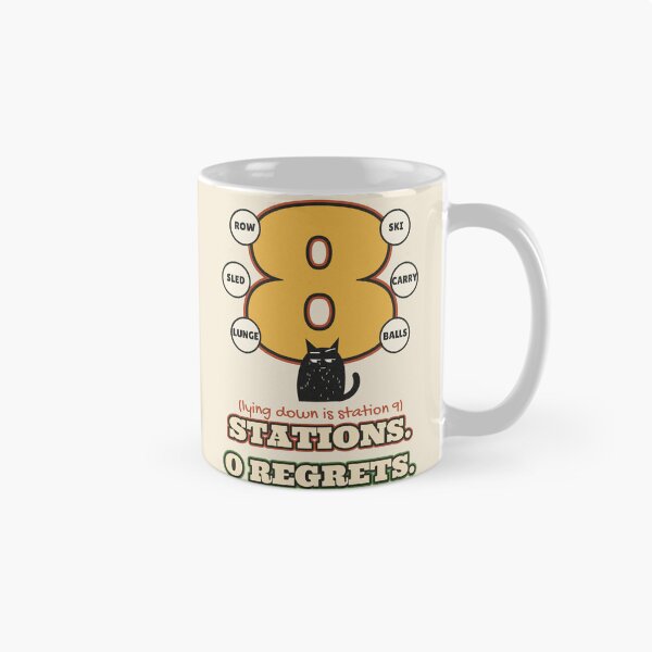 Item preview, 8 Stations 0 Regrets Funny Fitness Race Cat designed and sold by somebasic.