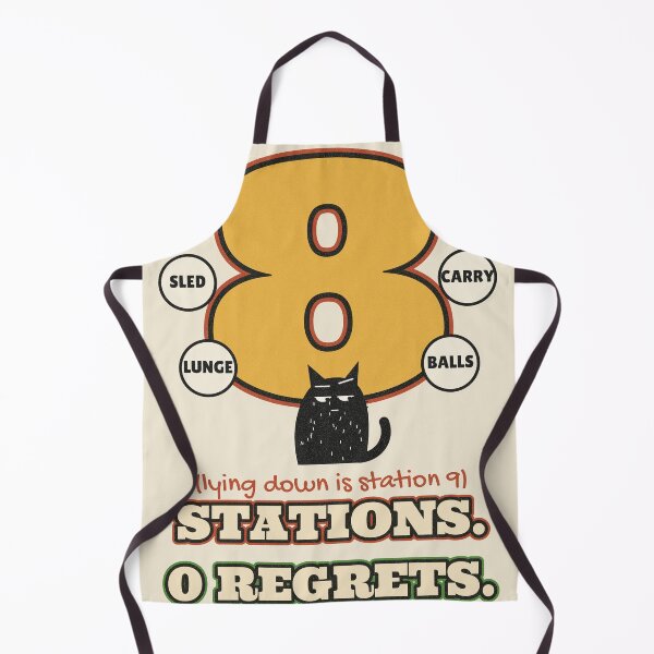 Item preview, 8 Stations 0 Regrets Funny Fitness Race Cat designed and sold by somebasic.