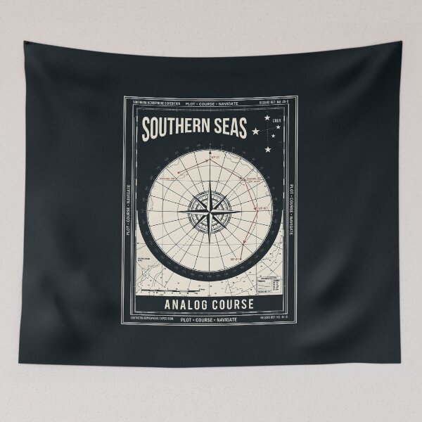 Item preview, Southern Seas Analog Course Nautical Cartography designed and sold by SplashTastic.