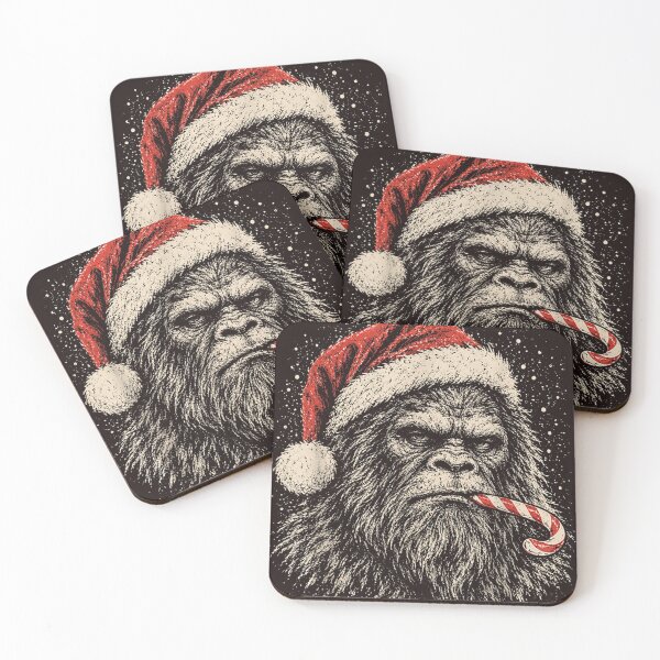 Item preview, Bigfoot Christmas Santa Hat Candy Cane Vintage Monster designed and sold by mari-kayden.