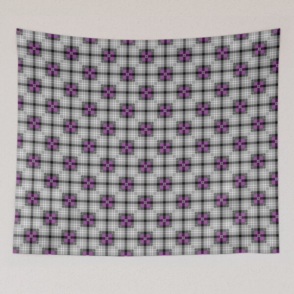 Item preview, Asexual Pride Purple Grey Black and White Geometric Tartan Plaid Pattern designed and sold by The-Repository.