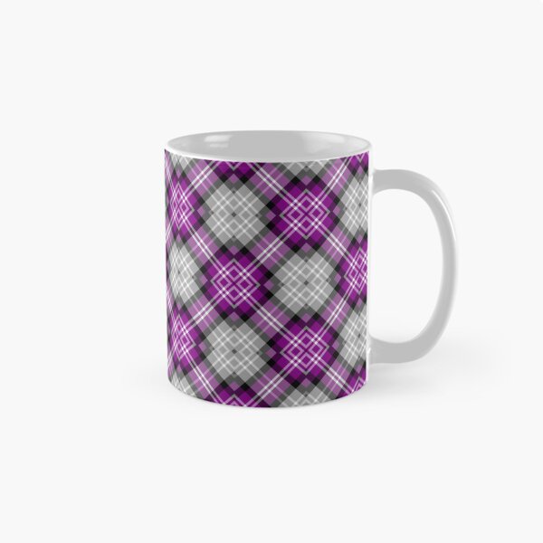 Item preview, Asexual Pride Purple Grey Black and White Diagonal Geometric Tartan Plaid Pattern designed and sold by The-Repository.