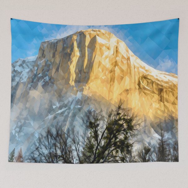 Item preview, Geometric Low Poly El Capitan in Yosemite designed and sold by Vicky Brago-Mitchell®.