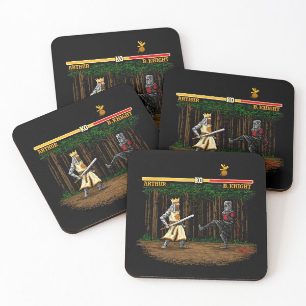 Item preview, Montyss Pythonss Kingss Arthurss vs Blackss Knightss Pixel Art designed and sold by TheTouchArt.